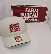 FARM BUREAU ARKANSAS Trucker Hat Richardson 225  w/ Metal License Plate ... - £19.84 GBP