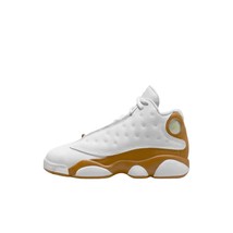 Nike kids&#39; jordan 13 retro shoes in White/Wheat - size 2.5 - £115.41 GBP