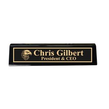 Desk Wedge Name Plate - PERSONALIZED - Eagle - 11 Inches (Rosewood Piano) - $43.11