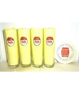 4 Fruh Kolsch Cologne Koln German Beer Glasses &amp; Coasters NEW - €51,88 EUR