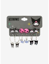 Kuromi Earrings Set Hoop & Stud New! Officially Licensed! Hello Kitty - £15.95 GBP