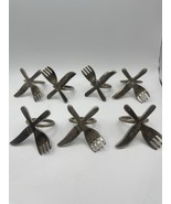 Vintage Pier 1 Silverware Napkin Rings, Set of 7 Silver-Plated, Original... - $317.46 MXN