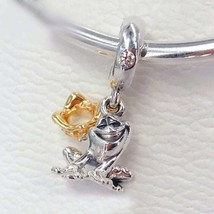 2019 Autumn Release Two Tone Disney Princess Tiana Frog Prince Dangle Charm  - £13.99 GBP