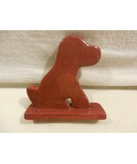Vintage 1996 John Huber Huberhaus Redware Pottery Dog Figurine 3 3/8" - $17.95