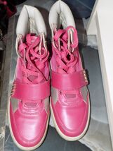 Coogi Australia Silver Pink Leather Hi Fashion Sneakers Women's Shoe Siz... - $69.00