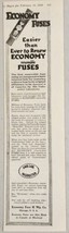 1921 Print Ad Economy Brand Renewable Fuses Underwriters&#39; Lab Chicago,Illinois - £10.68 GBP
