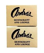 Andres Restaurant Lounge Closed Vintage Box Matches Carmel CA Lot Of 2 E11 - €21,45 EUR