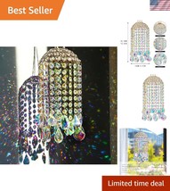 Elegant K9 Crystal Wind Chimes Suncatcher Pendant - 12.8&quot; - Indoor/Outdo... - $58.50