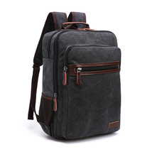 Vintage Canvas Backpack Men Large Capacity Travel Shoulder Bag school bags for t - £66.23 GBP