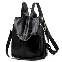 2022 New High Quality Leather Women Backpack Anti-Theft Travel Backpack Large Ca - £31.17 GBP