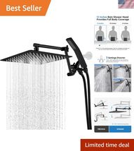 All Metal 12 Inches Rainfall Shower Head with Handheld Spray Combo, 3 Se... - $304.68