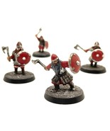 Dwarf Warriors 4 Painted Miniatures Fighter Cleric Guard Middle-Earth - $52.00