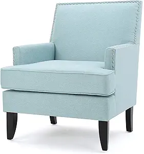 Christopher Knight Home Tilla Fabric Club Chair, Light Blue 29.13D x 30.... - $420.99