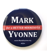 YVONNE SOLON LT GOV MARK DAYTON GOVERNOR DFL MINNESOTA POLITICAL PINBACK... - $9.00