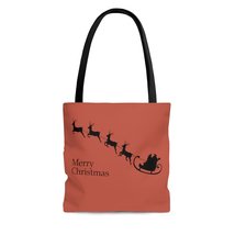 Merry Christmas Santa&#39;s Deers Summer Fig AOP Tote Bag - $17.65+