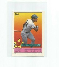 Rickey Henderson (New York Yankees) 1989 Topps Super Star Sticker Card #18 - £3.98 GBP