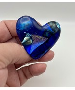 Handmade Dichroic Glass Heart Object de Arté Keepsake- “You Are Loved&quot; #347 - $45.00