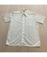 Vintage 1970s Zayre Menshop Shirt Disco Boogie Geek Hipster Thin Nylon L... - $32.85 CAD