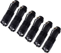 Kunhe 6 Pack Small Mini Single Mode Led Handheld Flashlights Aa Battery ... - £18.67 GBP