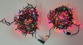 *E2) Mixed Junk Drawer Lot of 2 Holiday Multi-Color 30ft Christmas Lights - $9.89
