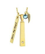 Sleek Gold Crystal Cremation Ash Urn - Love Charms™ Option - $39.95