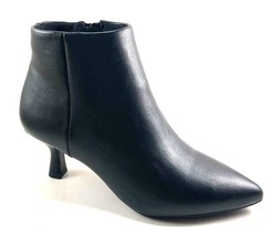 Anne Klein Francesca Black Pointed Toe Mid Heel Ankle Bootie - $71.10