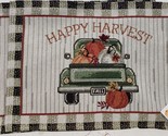 Set of 2 Same Tapestry Placemats, 13&quot;x18&quot;, TRUCK WITH PUMPKINS,HAPPY HAR... - $12.86