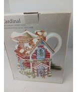PITCHER Christmas House Victorian Christmas Pearl Glaze Pitcher Cardinal... - $540.30 MXN