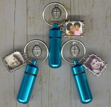 RT,Key Chain Urn,turquoise Memorial Urn,Keepsake Urn,Cremation Urn, jewelry - £10.37 GBP