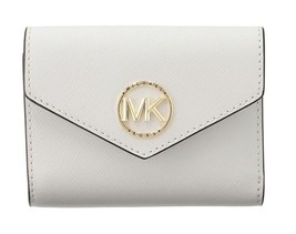 New Michael Kors Women&#39;s Greenwich Medium Envelope Tri-Fold Wallet Optic... - $118.79