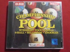 VINTAGE CHAMPIONSHIP POOL MICROSOFT WINDOWS 1999 CD-ROM SEALED 5 GAMES 6... - $5.93