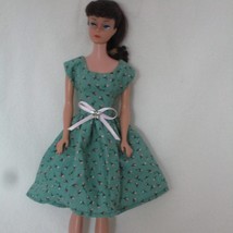Green and Pink floral dress to fit 11.5 fashion dolls - $12.95