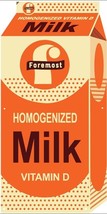Foremost Milk Carton Laser Cut Metal Sign - $1,289.07 MXN