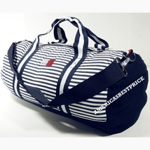 BAG PRE-OWNED LARGE DUFFLE BAG/GYM BAG TOMMY HILFIGER WHITE/DARK BLUE ST... - $42.95