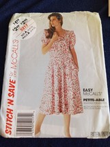 1990s McCalls Pattern 5217 Miss Drop Waist Dress Sz 6 8 10  Uncut - £5.67 GBP