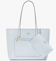 Kate Spade Staci Large Tote + Wristlet + Pouch Pale Blue KF369 Purse NWT $499 - £122.29 GBP