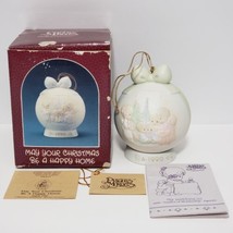 1990 Precious Moments May Your Christmas Be A Happy Home Ornament 523740  - £11.84 GBP