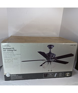 Hampton Bay Northport III 52” Ceiling Fan Light Vintage Brass Finish Rem... - $79.19
