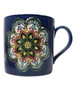 Indigo Ajna Eye Brow Chakra Zen Flower Of Life Mandala Circle Ceramic Mu... - $24.66 CAD