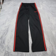 Adidas Pants Men S Black Orange Polyester Pull On Active Tracksuit Bottoms - $22.75