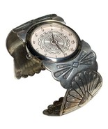 VINTAGE NAVAJO STERLING SILVER CUFF WATCH ADJUSTABLE Needs Battery - $300.00