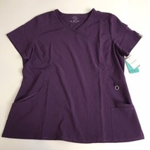 Infinity Cherokee Women Nurse Scrubs Top Mock Wrap 2625A Eggplant Purple XL - £15.82 GBP