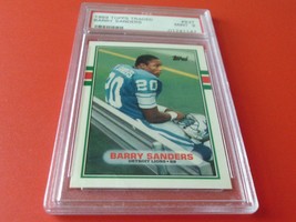 1989 Topps Traded # 83T Barry Sanders Psa Mint 9 Rookie Lio Ns !! - £159.86 GBP