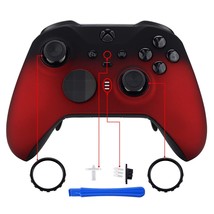 eXtremeRate Shadow Scarlet Red Soft Touch Grip Faceplate Cover, Front Ho... - £25.15 GBP