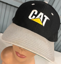 CAT Caterpillar Tractor Black Snapback Tonkin Baseball Cap Hat - £11.97 GBP