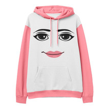 Roblox Robloxian Woman Face Funny Fleece Hoodie  - £44.51 GBP+