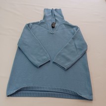 Sag Harbor S43637JC Women&#39;s Blue Cotton Turtleneck Sweater 3/4 Sleeve Si... - €11,85 EUR
