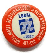 Local AFL-CIO Hotel Restaurant Union Button Pin Pinback Brooch Vintage - £11.76 GBP