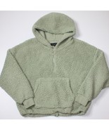 Love Tree Women&#39;s Green Color Sherpa Fleece Pullover Hoodie Sweater Top ... - $12.99