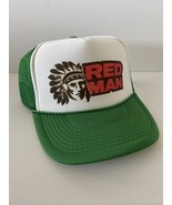 Vintage Red Man Trucker Hat Adjustable snapback Hat Green Unworn Tobacco... - $21.92 CAD
